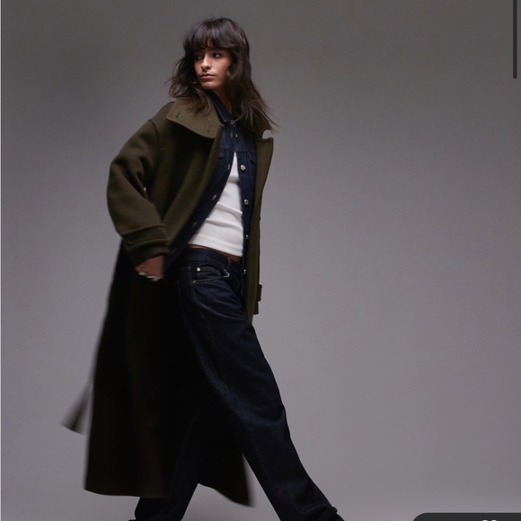 NWT Arket Oversized Belted Wool Trench Coat Size 0 - Picture 7 of 8